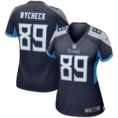 Nike Frank Wycheck Tennessee Titans Women's Game Retired Player Jersey Navy