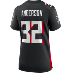 Nike Jamal Anderson Atlanta Falcons Women's Game Retired Player Jersey Black