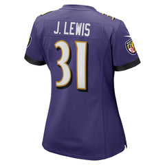 Nike Jamal Lewis Baltimore Ravens Women's Game Retired Player Jersey Purple