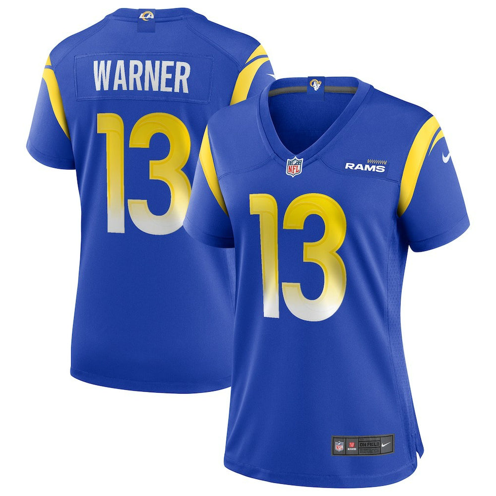 Nike Kurt Warner Los Angeles Rams Women's Game Retired Player Jersey Royal