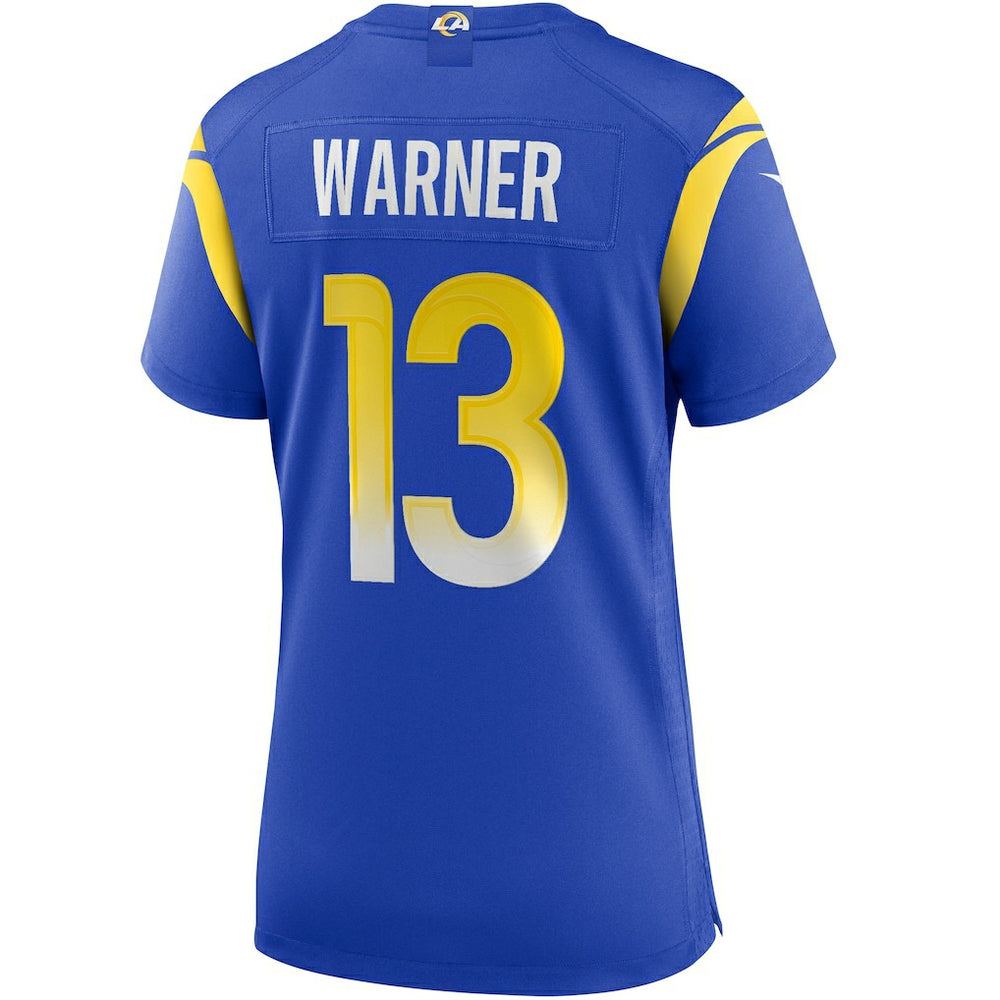Nike Kurt Warner Los Angeles Rams Women's Game Retired Player Jersey Royal