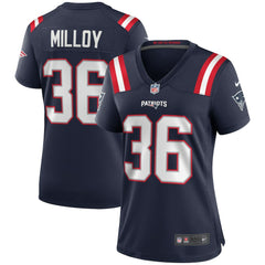 Nike Lawyer Milloy New England Patriots Women's Game Retired Player Jersey Navy