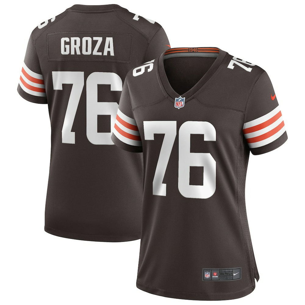 Nike Lou Groza Cleveland Browns Women's Game Retired Player Jersey Brown