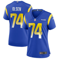 Nike Merlin Olsen Los Angeles Rams Women's Game Retired Player Jersey Royal