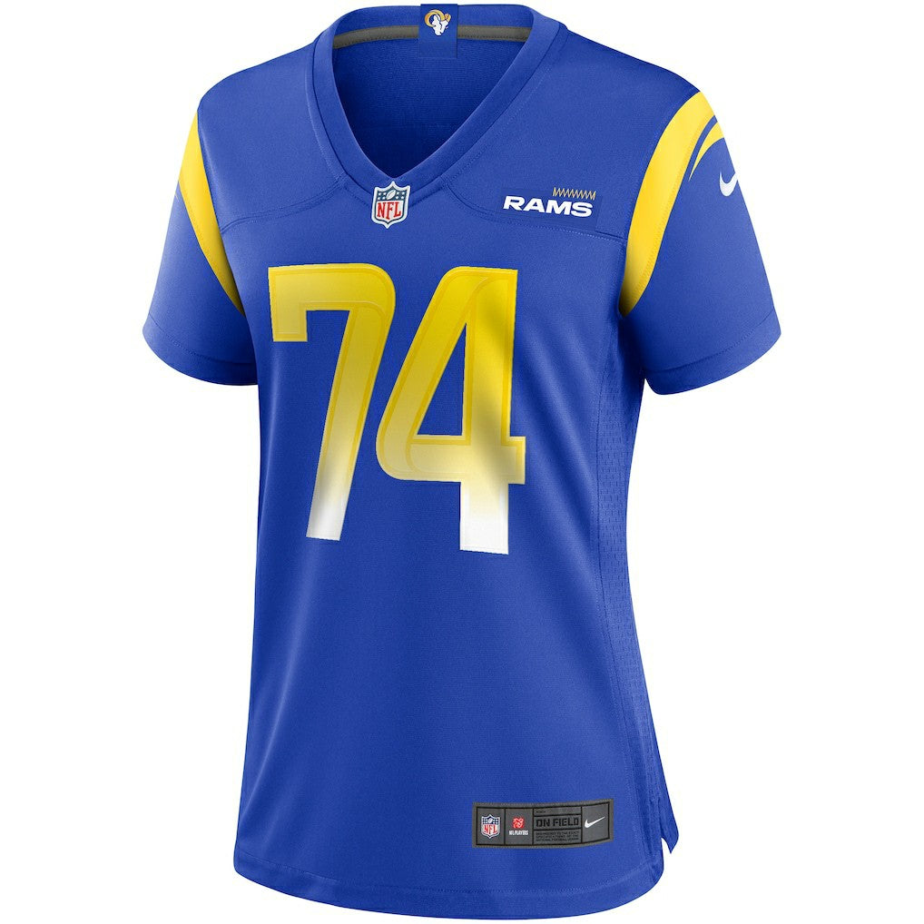 Nike Merlin Olsen Los Angeles Rams Women's Game Retired Player Jersey Royal