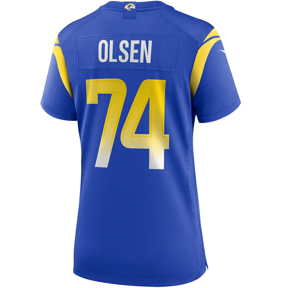 Nike Merlin Olsen Los Angeles Rams Women's Game Retired Player Jersey Royal