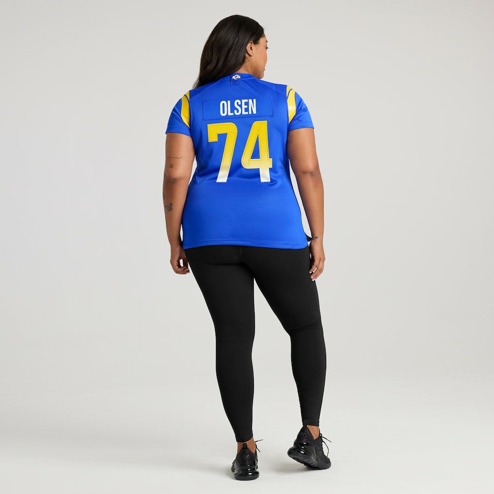 Nike Merlin Olsen Los Angeles Rams Women's Game Retired Player Jersey Royal