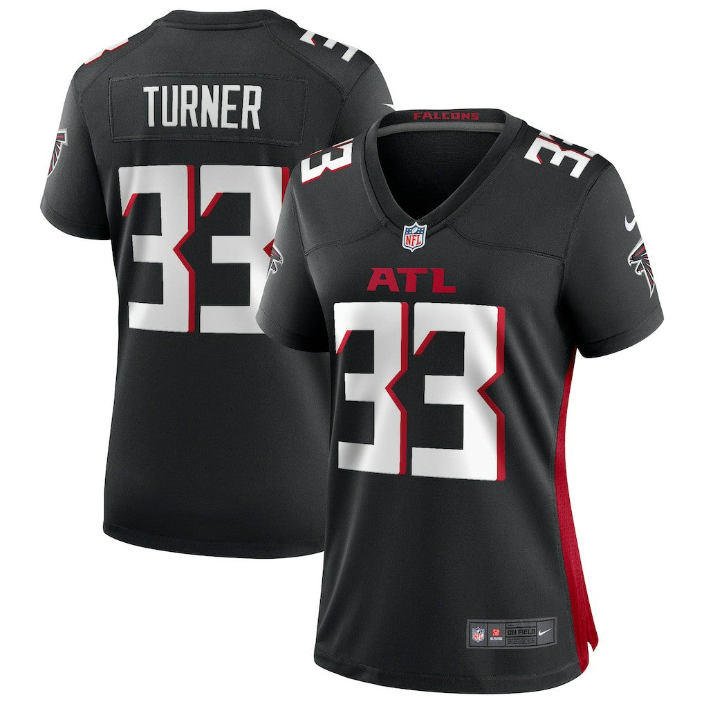 Nike Michael Turner Atlanta Falcons Women's Game Retired Player Jersey Black