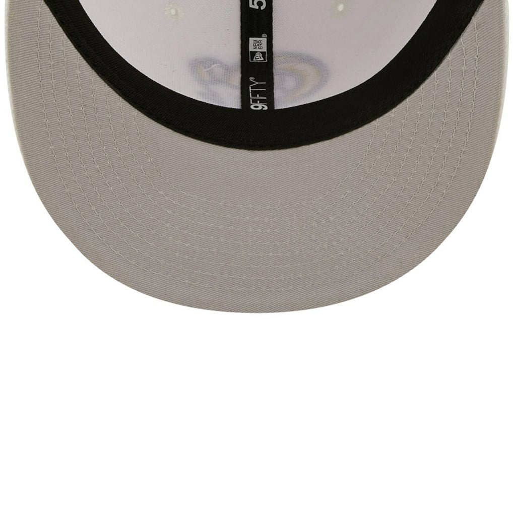 Los Angeles Rams New Era Omaha Ram Head 59FIFTY Fitted Hat White