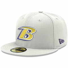 Baltimore Ravens New Era Omaha Lettermark 59FIFTY Fitted Hat White