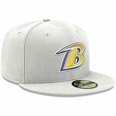 Baltimore Ravens New Era Omaha Lettermark 59FIFTY Fitted Hat White