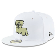 New Orleans Saints New Era Omaha Alternate Logo 59FIFTY Fitted Hat White