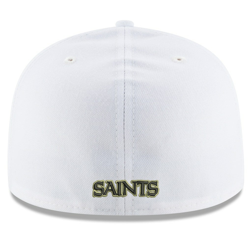 New Orleans Saints New Era Omaha Alternate Logo 59FIFTY Fitted Hat White