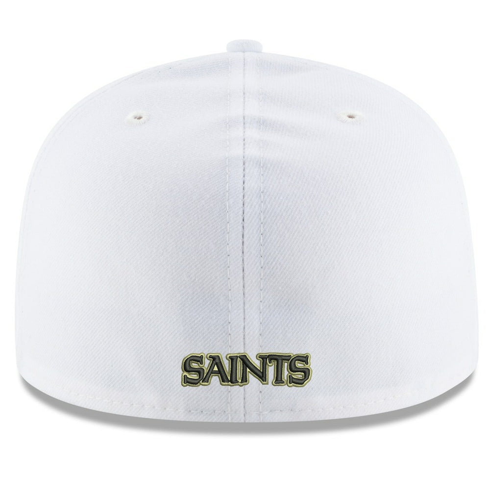 New Orleans Saints New Era Omaha Alternate Logo 59FIFTY Fitted Hat White
