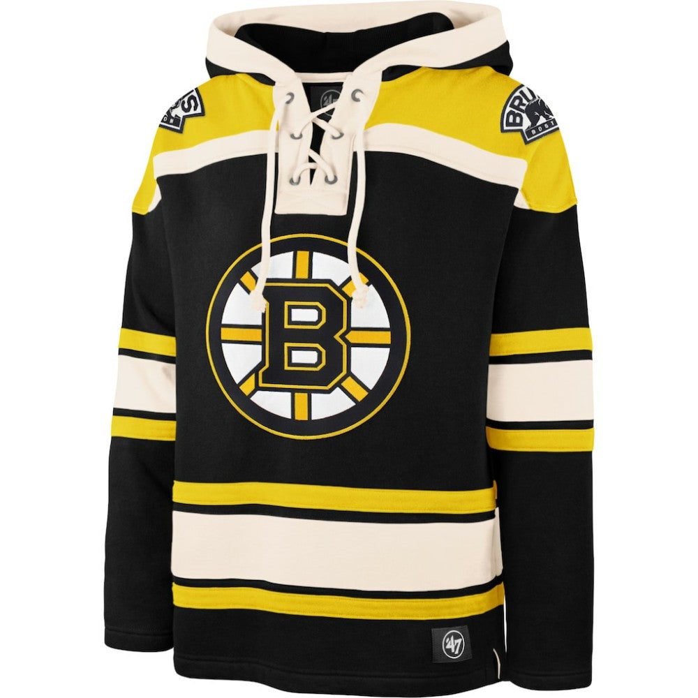Boston Bruins '47 Superior Lacer Hoodie - Black - NHL 3996200