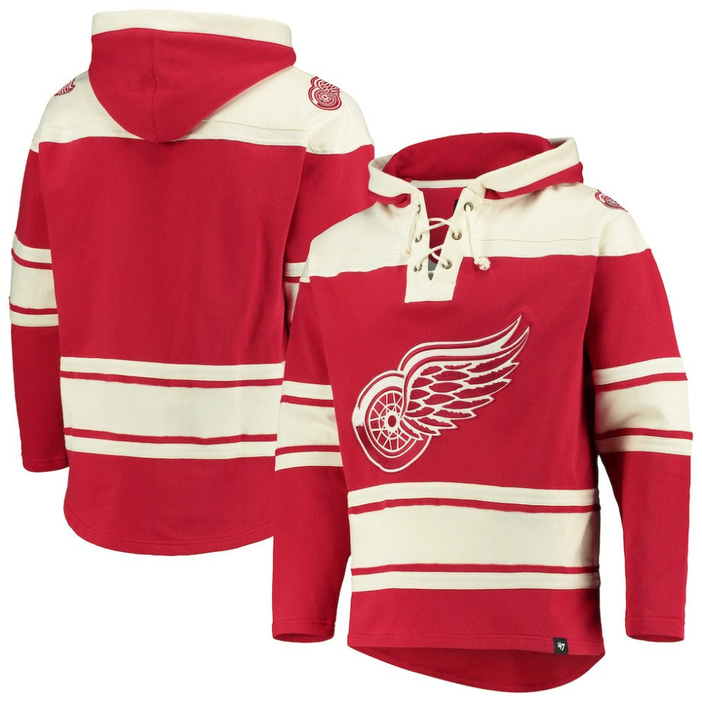 Detroit Red Wings '47 Superior Lacer Hoodie - Red - NHL 3996202