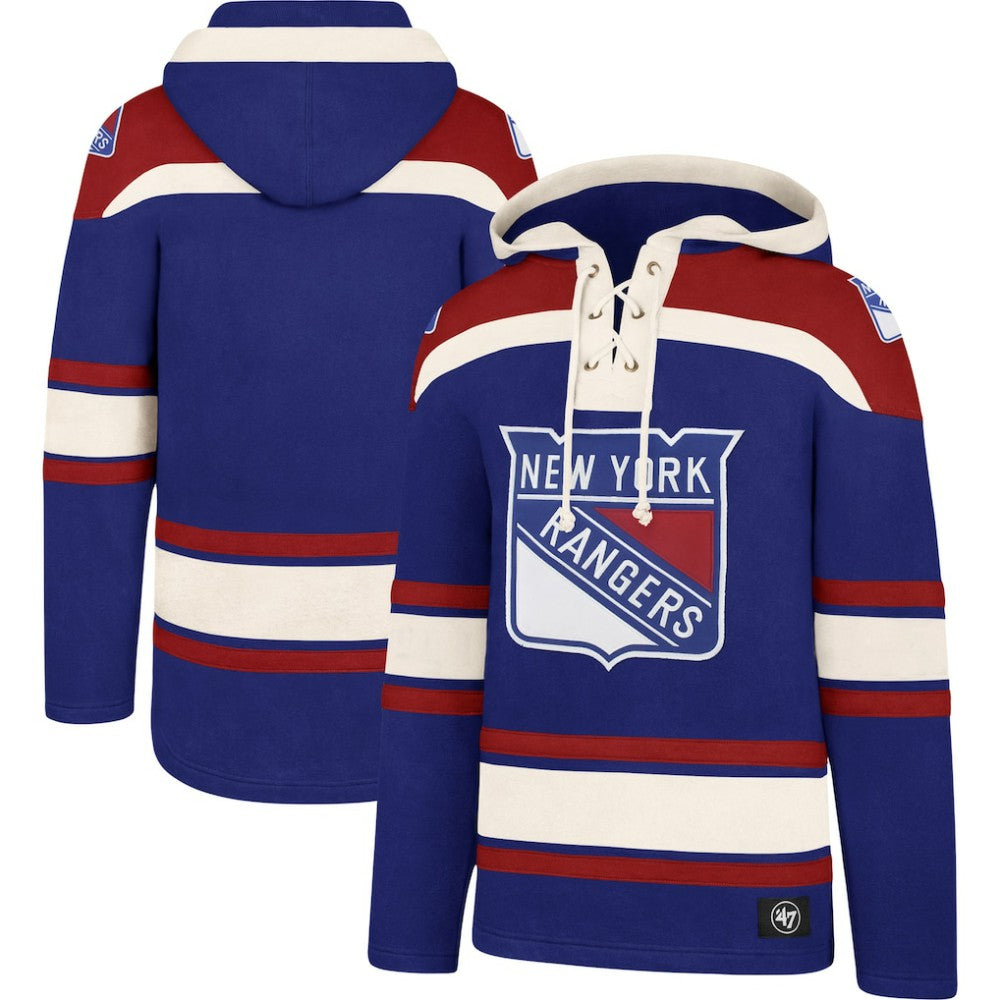 New York Rangers '47 Superior Lacer Hoodie - Blue - NHL 3996205