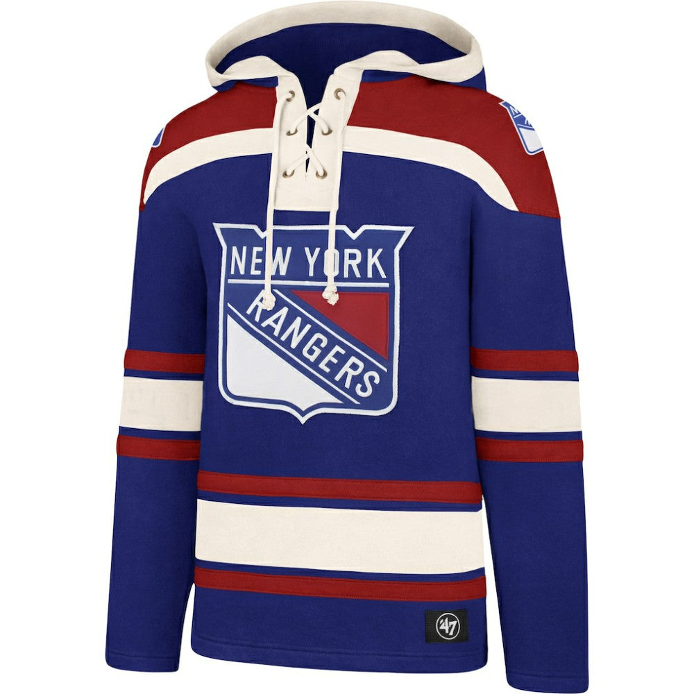 New York Rangers '47 Superior Lacer Hoodie - Blue - NHL 3996205
