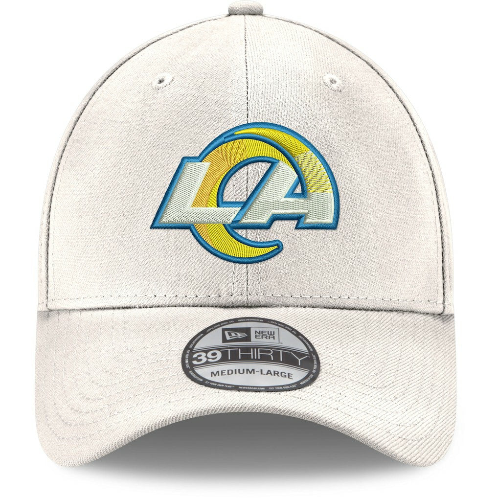 Los Angeles Rams New Era LA Logo Iced II 39THIRTY Flex Hat White