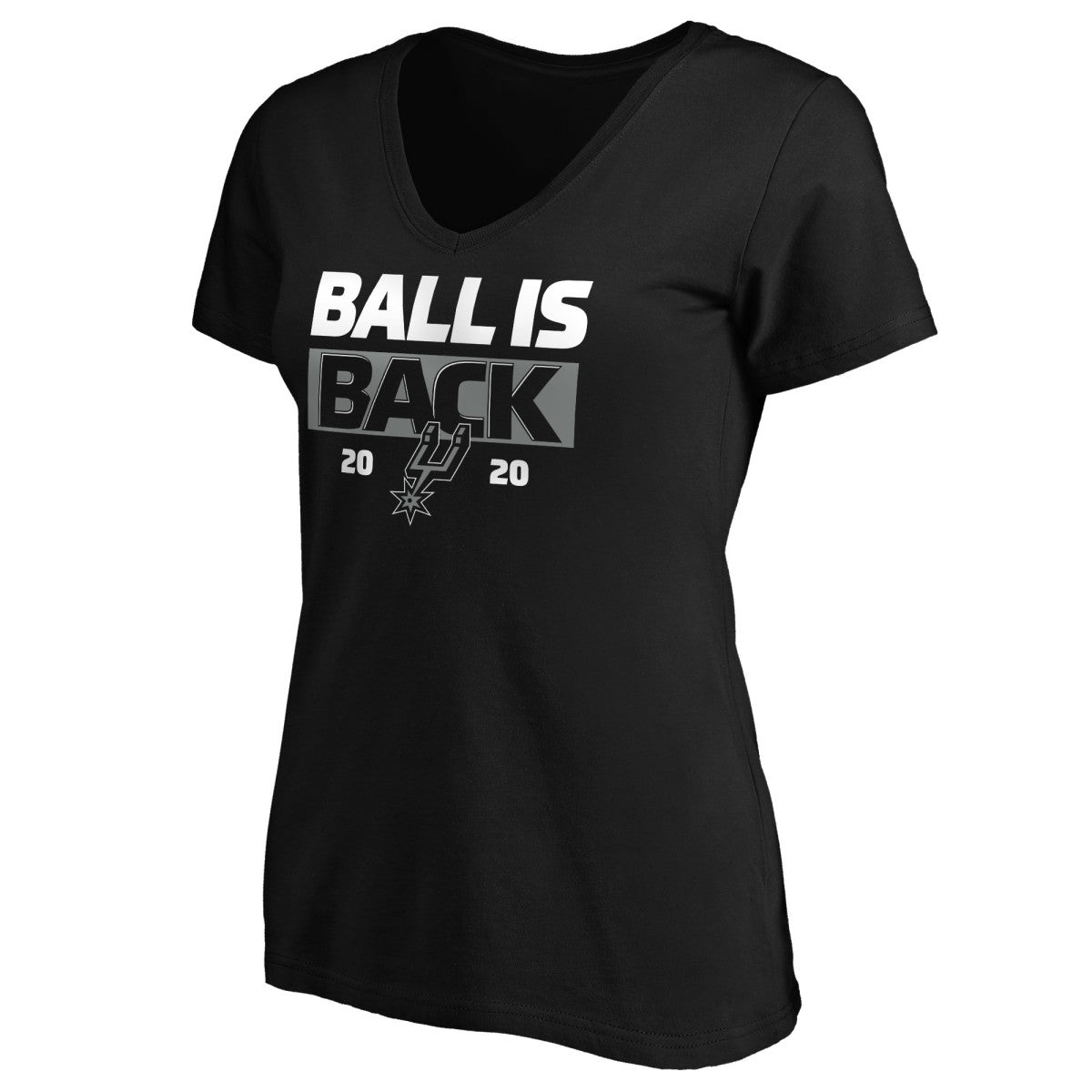 San Antonio Spurs Women's Ball Is Back V-Neck T-Shirt Black