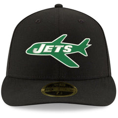 New York Jets New Era Omaha Throwback Low Profile 59FIFTY Fitted Hat Black