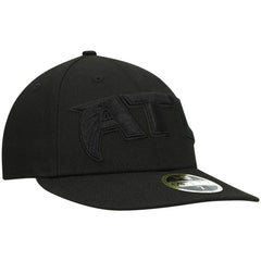 Atlanta Falcons New Era Alternate Logo Black on Black Low Profile 59FIFTY II Fitted Hat Black