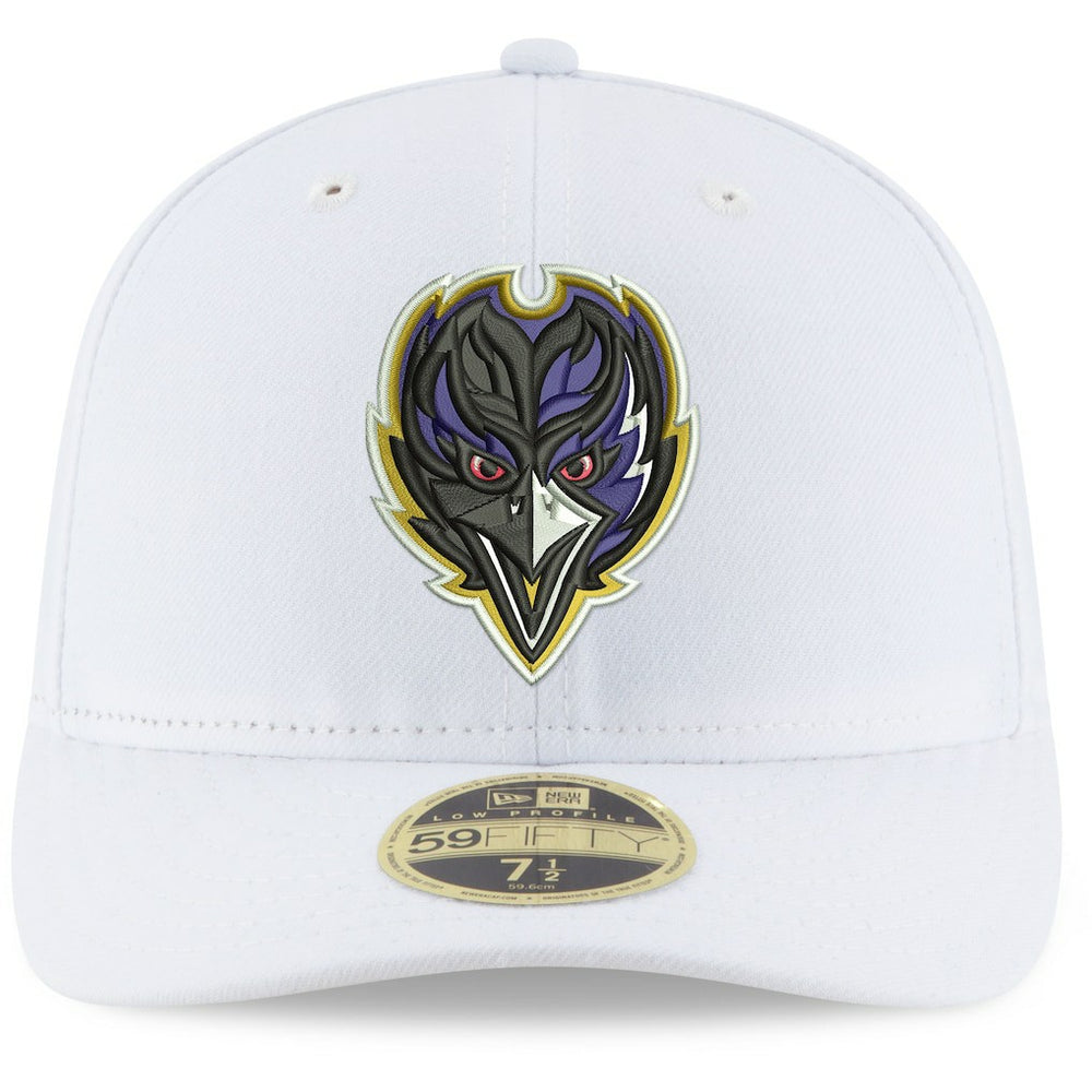 Baltimore Ravens New Era Omaha Low Profile 59FIFTY Fitted Hat White