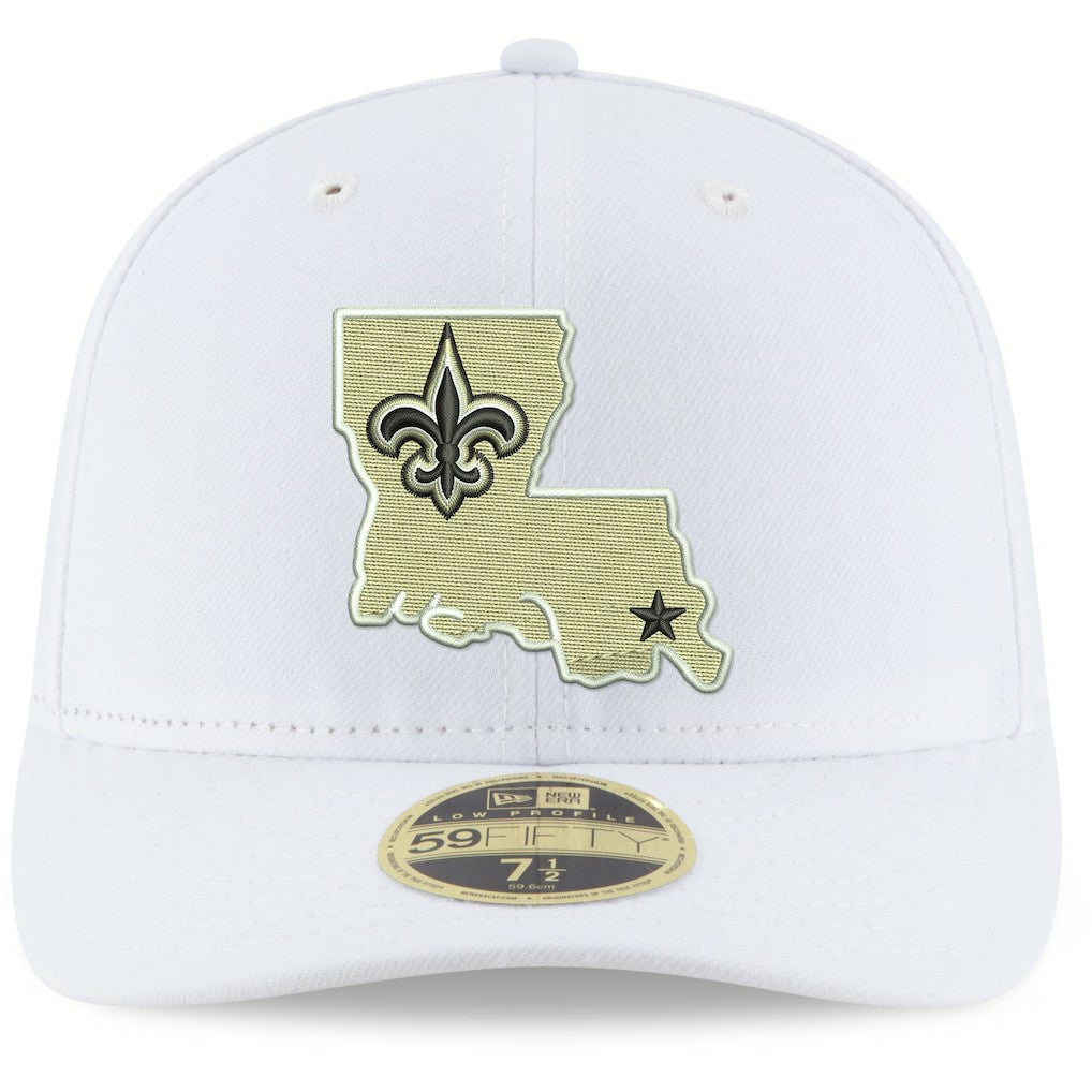 New Orleans Saints New Era Omaha Low Profile 59FIFTY Fitted Hat White