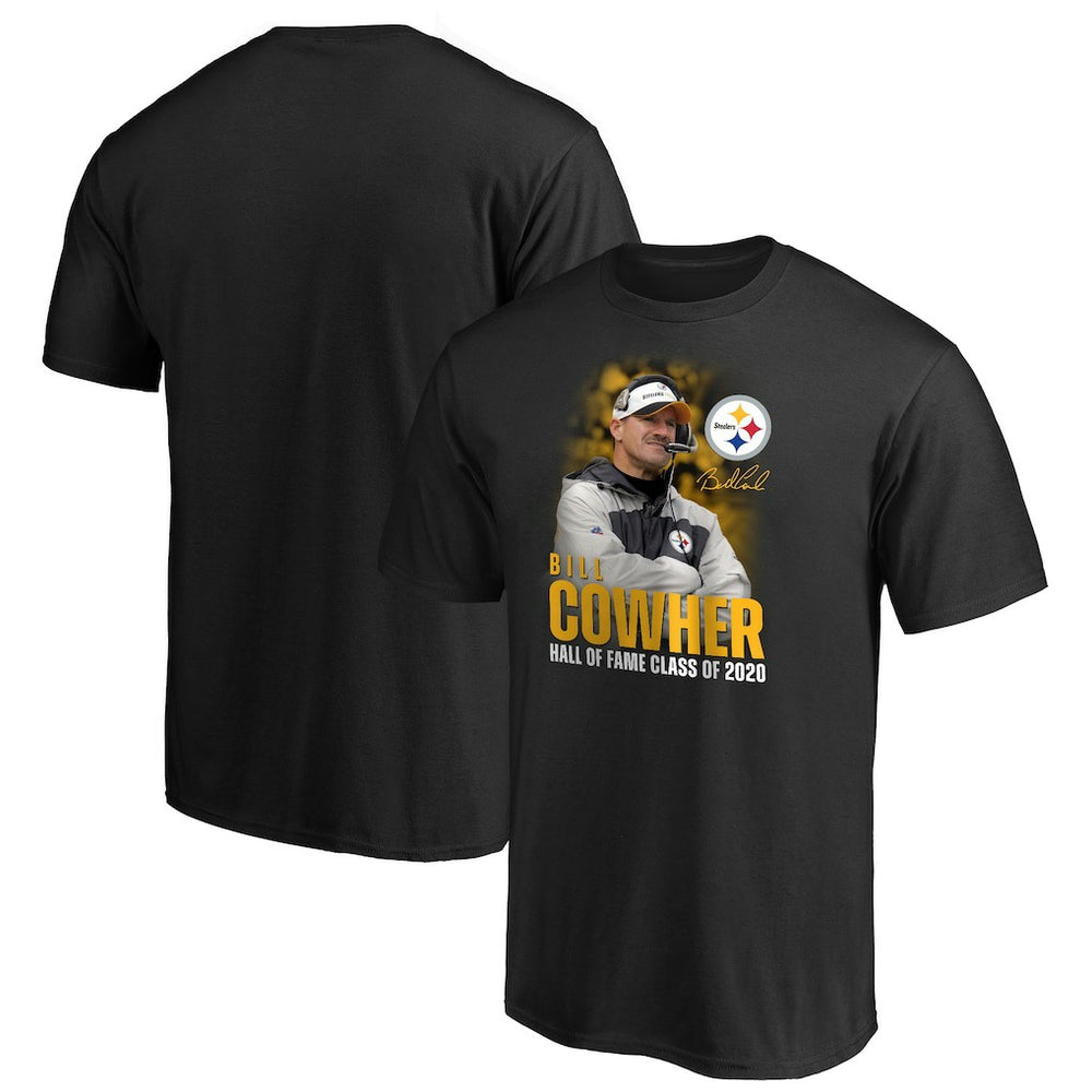 Fanatics Bill Cowher Pittsburgh Steelers 2020 Pro Football Hall of Fame Inductee Coach Graphic T-Shirt Black
