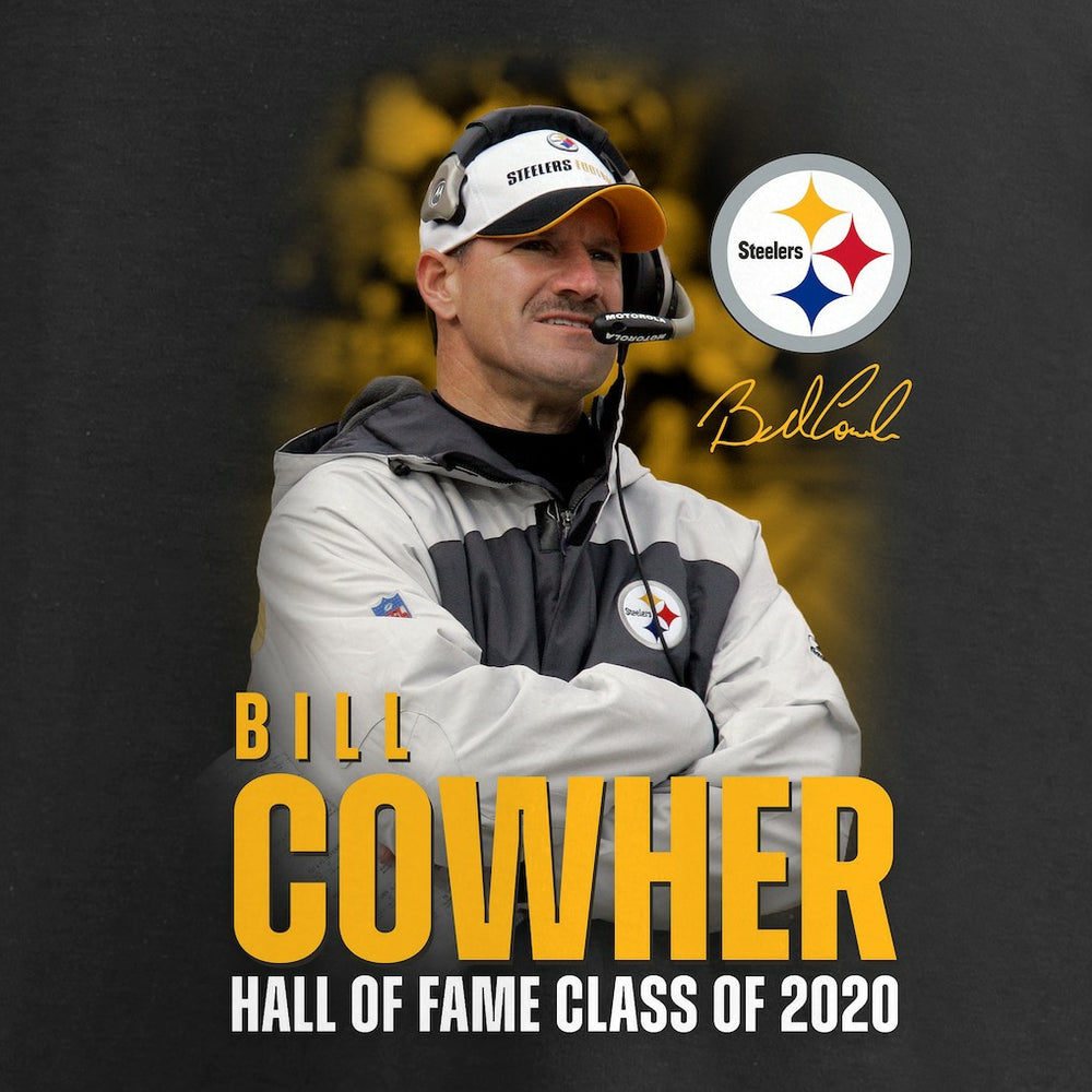 Fanatics Bill Cowher Pittsburgh Steelers 2020 Pro Football Hall of Fame Inductee Coach Graphic T-Shirt Black