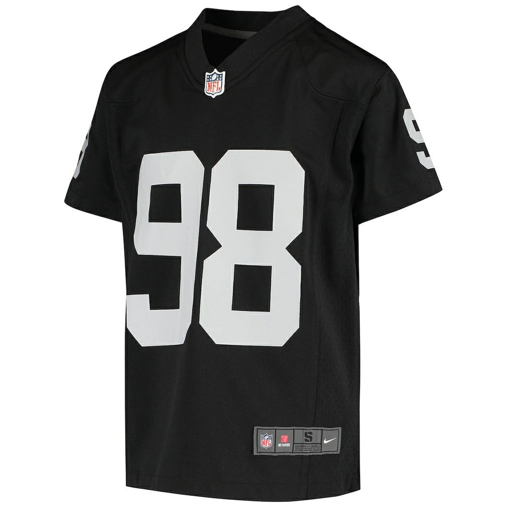 Nike Maxx Crosby Las Vegas Raiders Youth Game Jersey Black