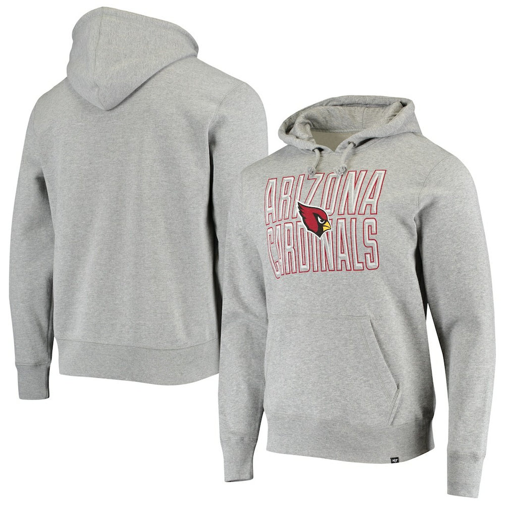 47 brand Arizona Cardinals '47 Bevel Pullover Hoodie Heathered Gray