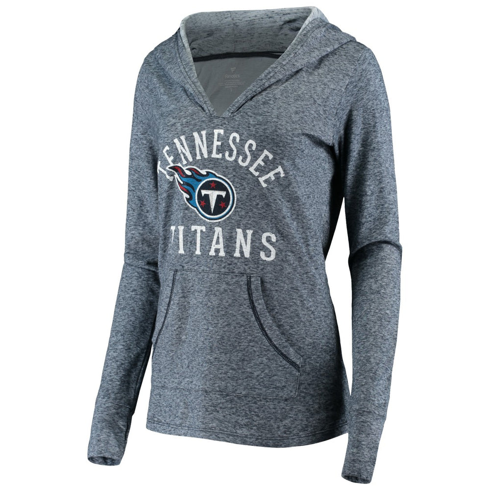 Fanatics Tennessee Titans Women's Doubleface Slub Pullover Hoodie Heather Navy