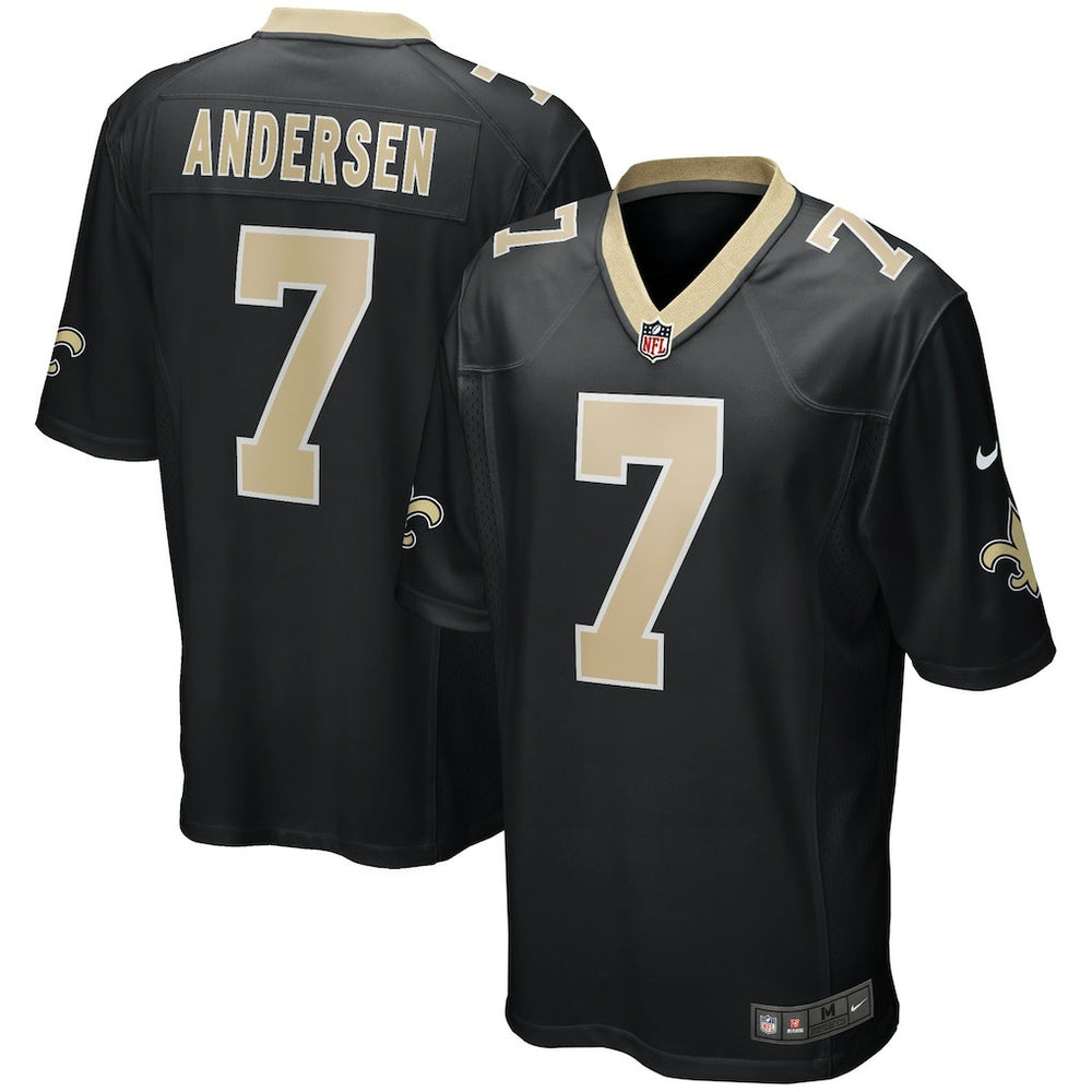 Nike Morten Andersen New Orleans Saints Game Retired Player Jersey Black