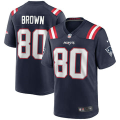 Nike Troy Brown New England Patriots Game Retired Player Jersey Navy
