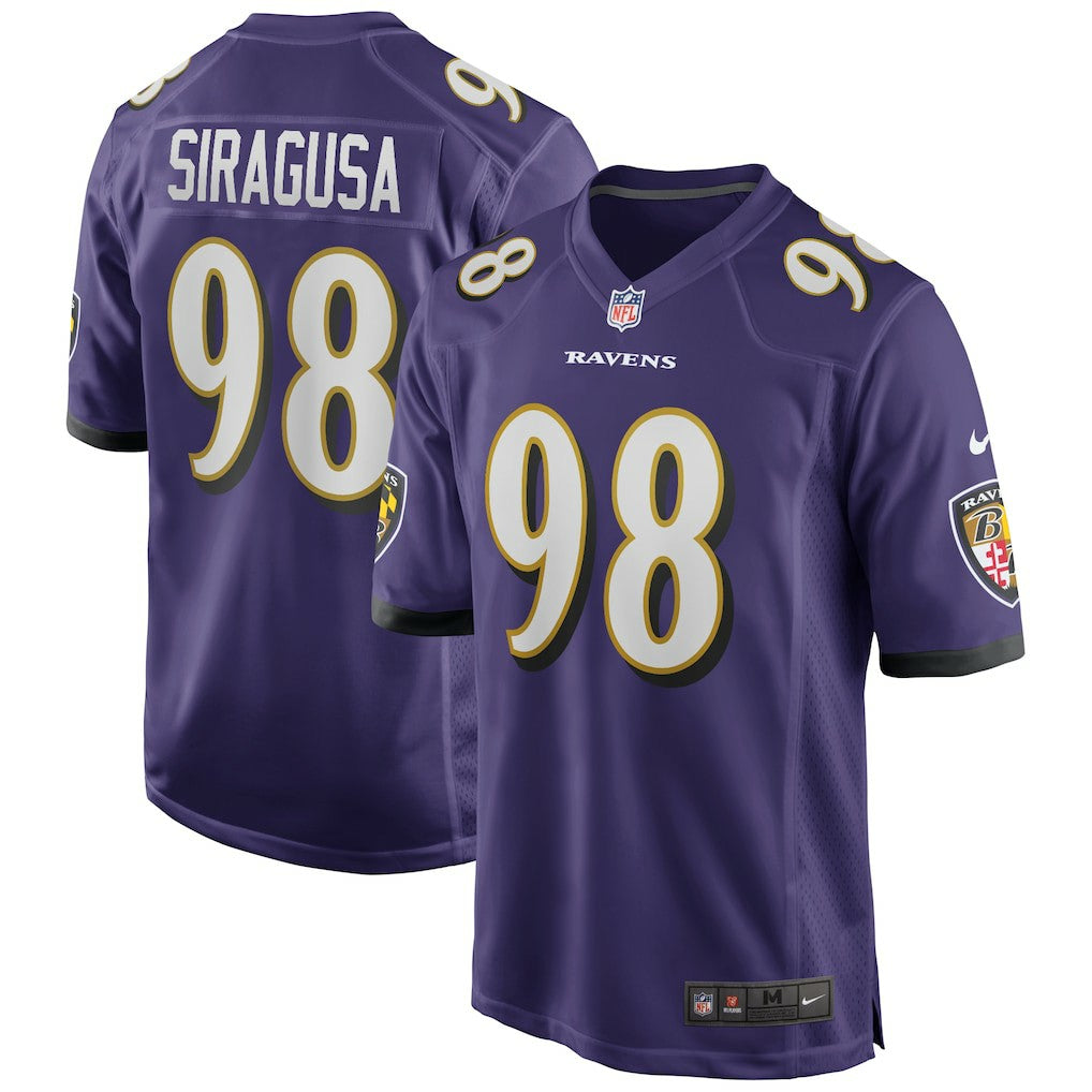 Nike Tony Siragusa Baltimore Ravens Game Retired Player Jersey Purple