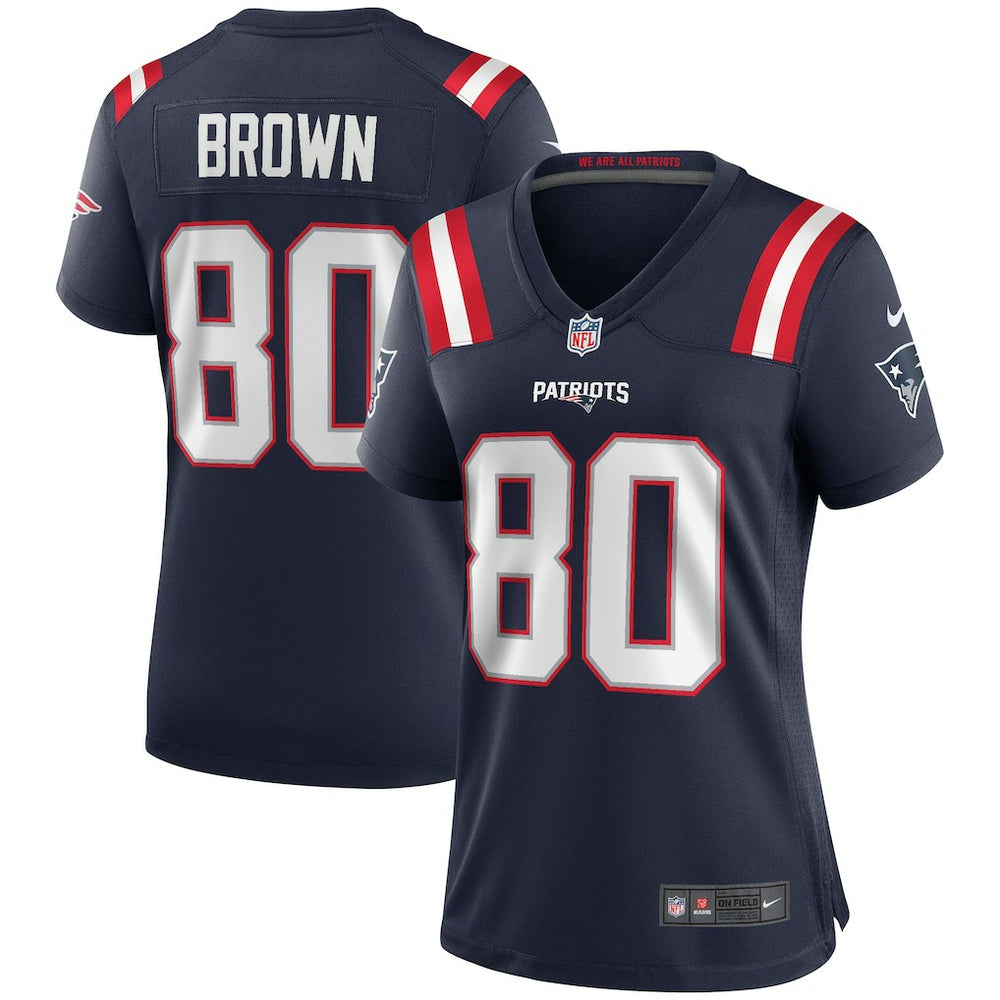 Nike Troy Brown New England Patriots Women's Game Retired Player Jersey Navy