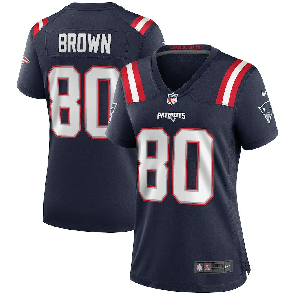 Nike Troy Brown New England Patriots Women's Game Retired Player Jersey Navy