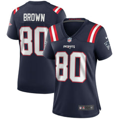 Nike Troy Brown New England Patriots Women's Game Retired Player Jersey Navy