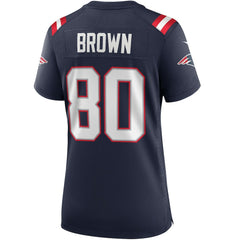 Nike Troy Brown New England Patriots Women's Game Retired Player Jersey Navy