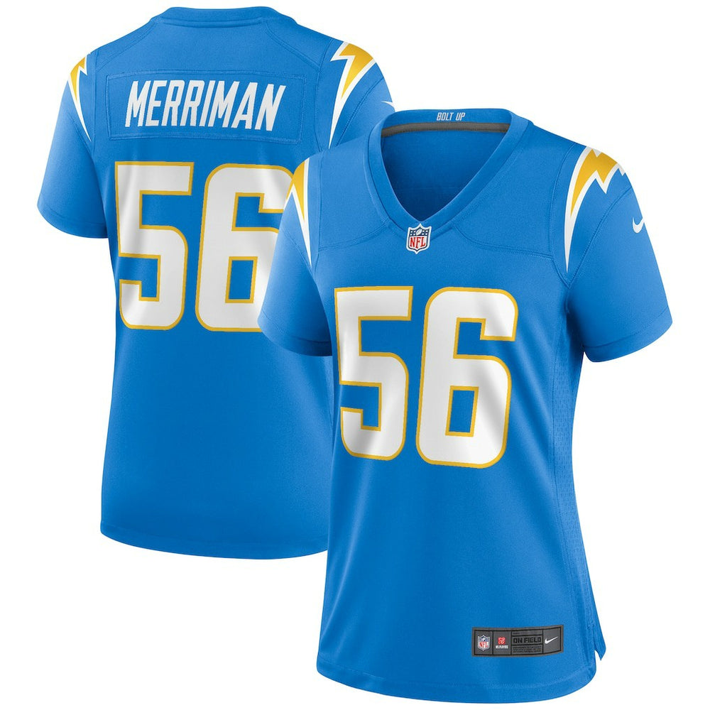 Nike Shawne Merriman Los Angeles Chargers Women's Game Retired Player Jersey Powder Blue