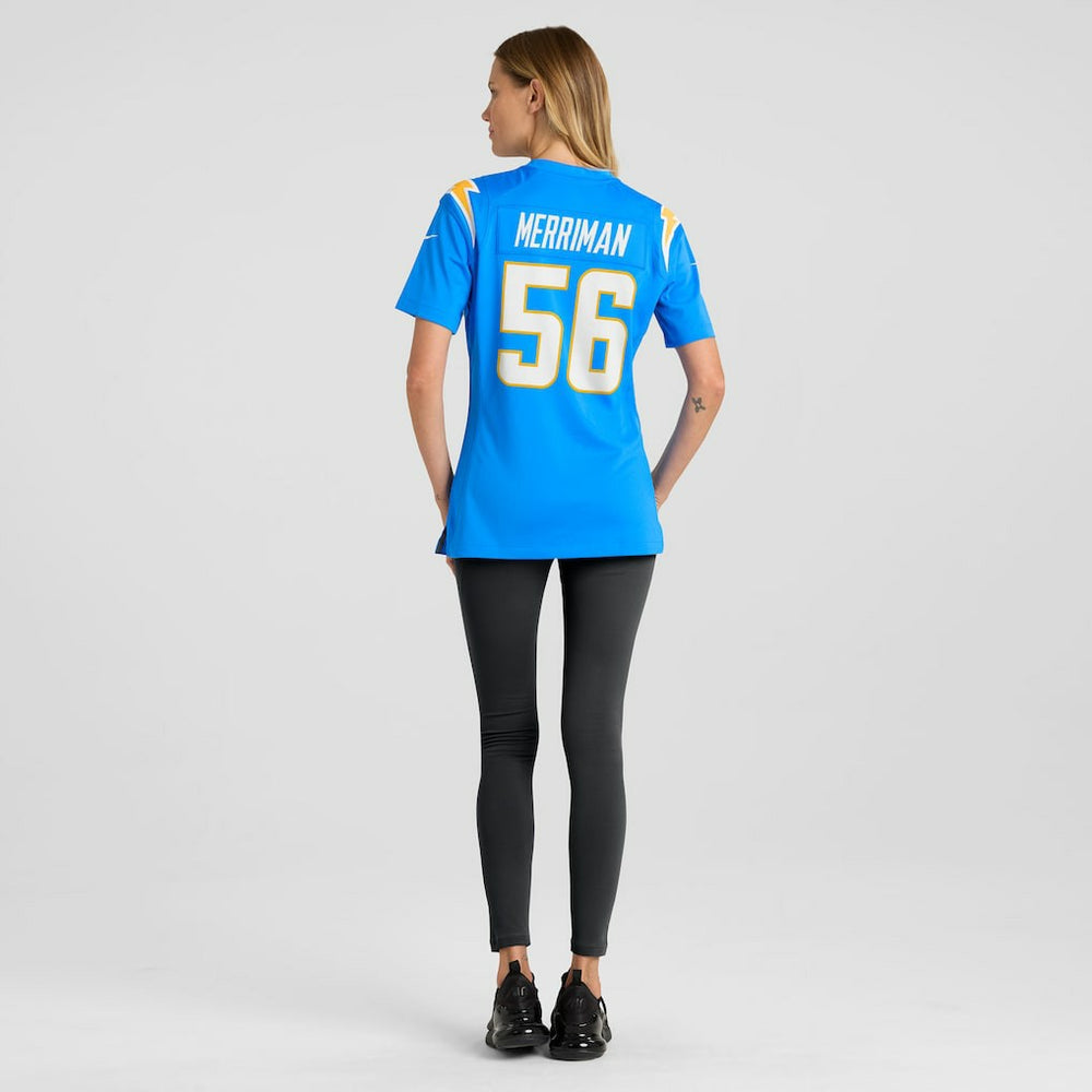 Nike Shawne Merriman Los Angeles Chargers Women's Game Retired Player Jersey Powder Blue