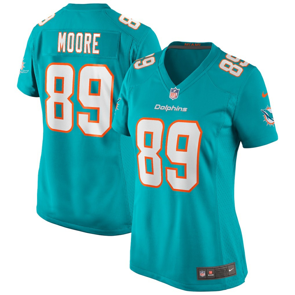 Nike Nat Moore Miami Dolphins Women's Game Retired Player Jersey Aqua