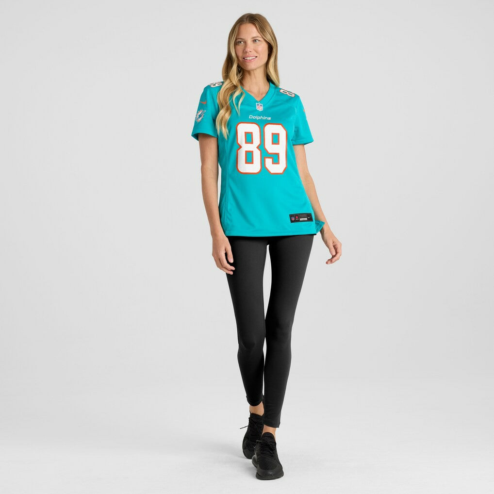 Nike Nat Moore Miami Dolphins Women's Game Retired Player Jersey Aqua