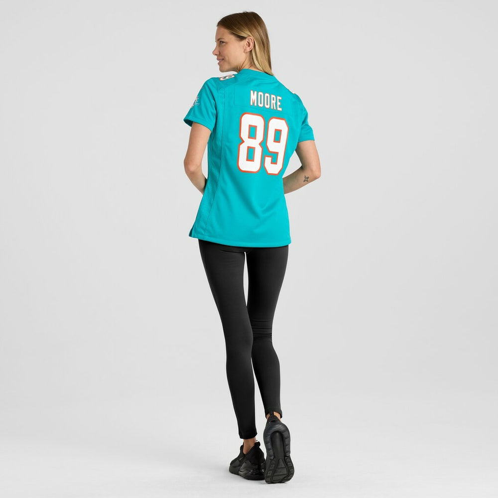 Nike Nat Moore Miami Dolphins Women's Game Retired Player Jersey Aqua