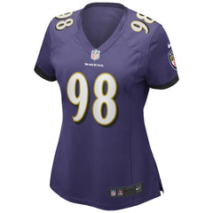 Nike Tony Siragusa Baltimore Ravens Women's Game Retired Player Jersey Purple