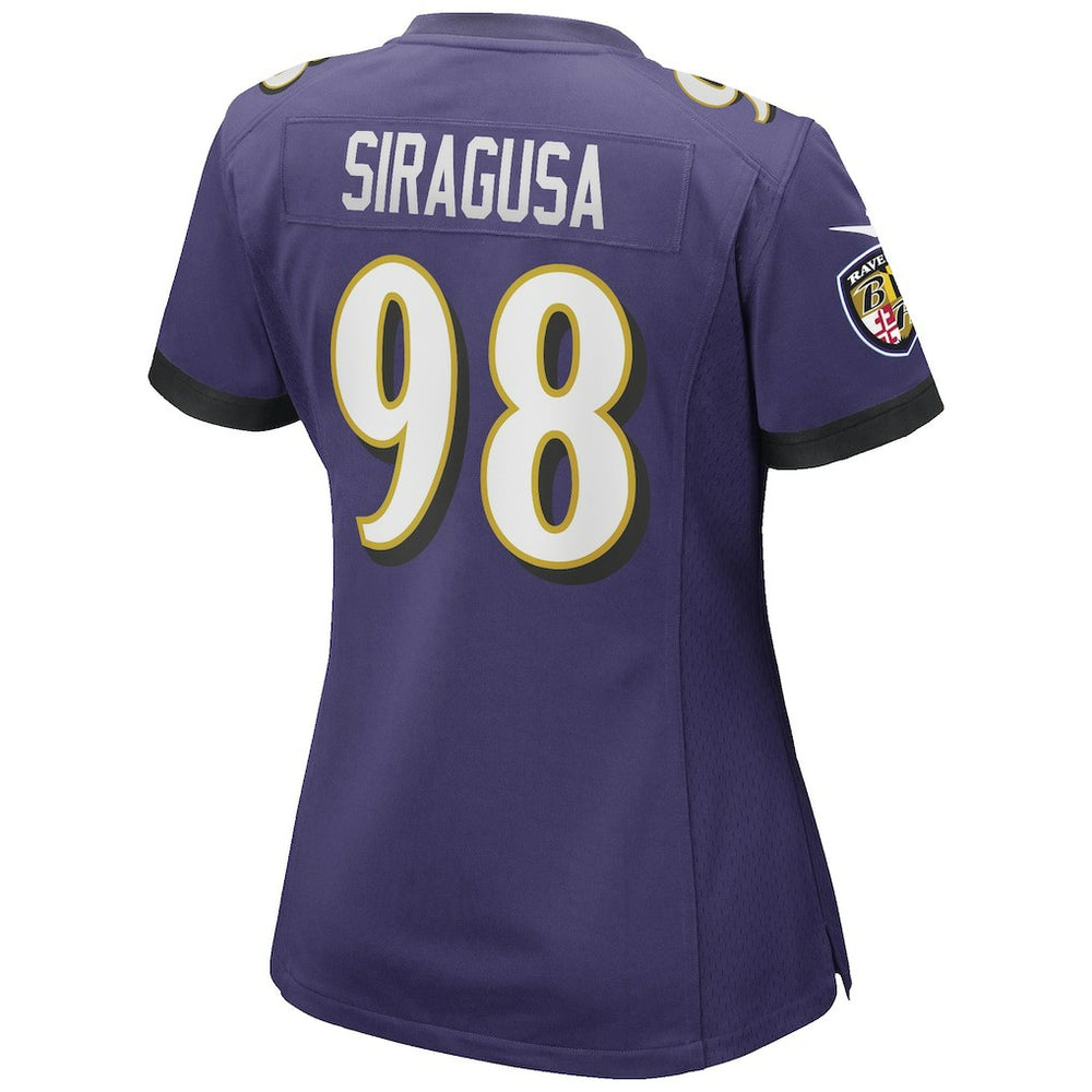 Nike Tony Siragusa Baltimore Ravens Women's Game Retired Player Jersey Purple