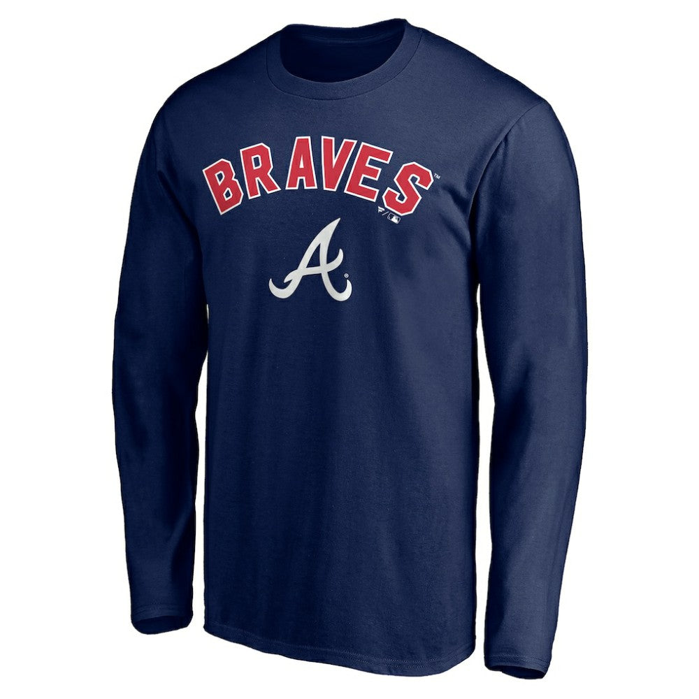 Atlanta Braves Personalized Winning Streak Name & Number Long Sleeve T-Shirt - Navy - MLB Lifestyle