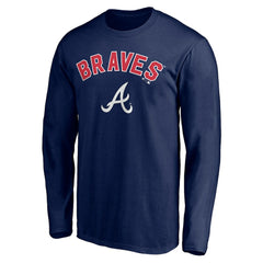 Atlanta Braves Personalized Winning Streak Name & Number Long Sleeve T-Shirt - Navy - MLB Lifestyle