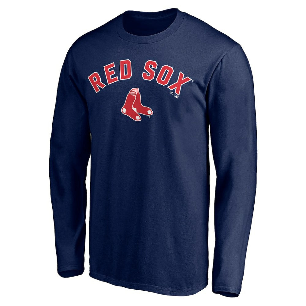 Boston Red Sox Personalized Winning Streak Name & Number Long Sleeve T-Shirt - Navy - MLB Sale